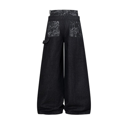 TALKLESSFASHION Jiayiku 2026 new arrivals American high street RO style heavy washed workwear wide-leg jeans loose logging pants