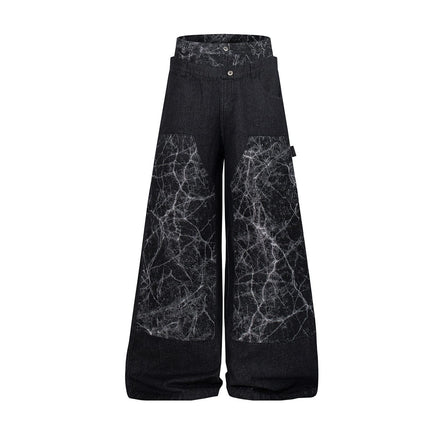 TALKLESSFASHION Jiayiku 2026 new arrivals American high street RO style heavy washed workwear wide-leg jeans loose logging pants