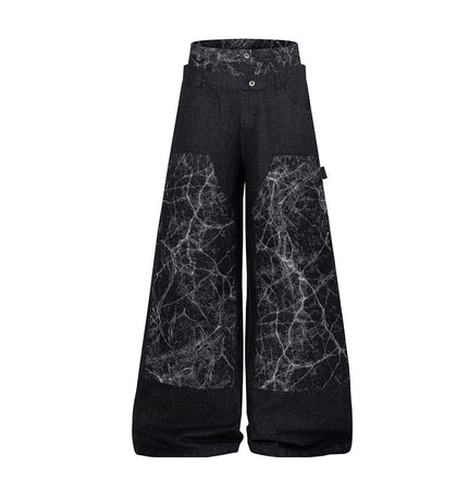 THETLSTUDIO Jiayiku 2026 new arrivals American high street RO style heavy washed workwear wide-leg jeans loose logging pants