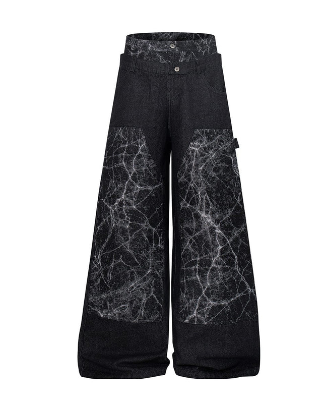 TALKLESSFASHION Jiayiku 2026 new arrivals American high street RO style heavy washed workwear wide-leg jeans loose logging pants