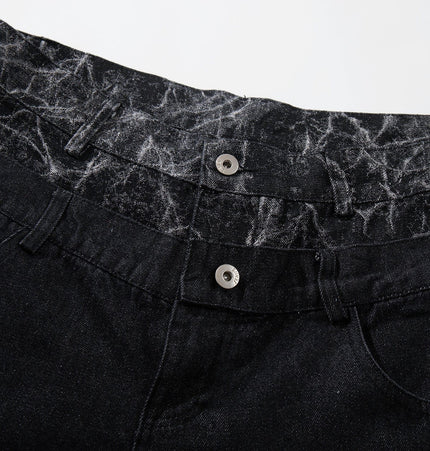 THETLSTUDIO Jiayiku 2026 new arrivals American high street RO style heavy washed workwear wide-leg jeans loose logging pants
