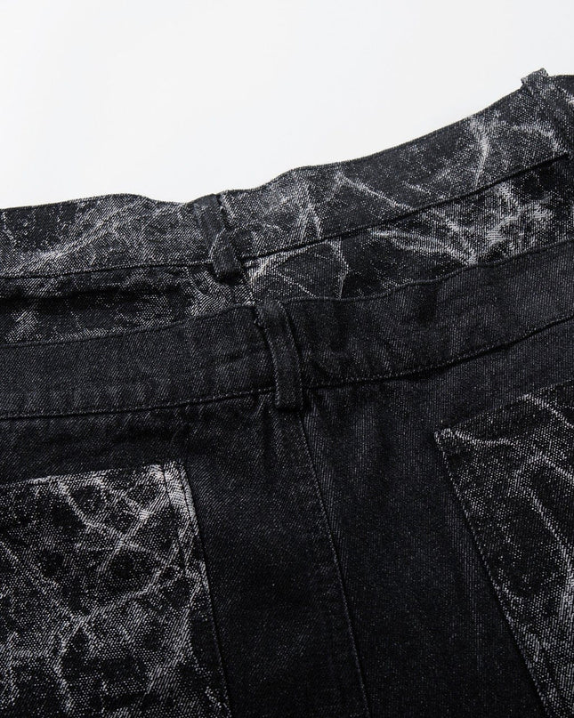 TALKLESSFASHION Jiayiku 2026 new arrivals American high street RO style heavy washed workwear wide-leg jeans loose logging pants