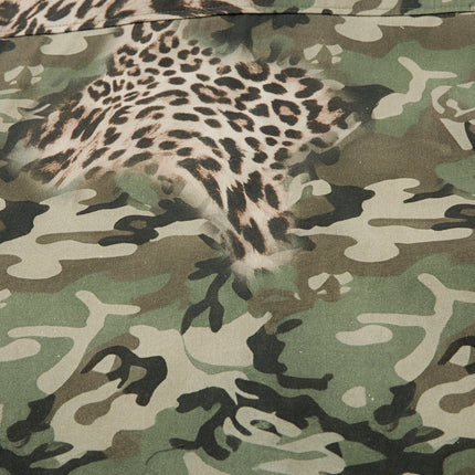 TALKLESSFASHION Jiayiku 2026 new fake two-piece floral shirt Hawaiian vacation American retro leopard print camouflage shirt long sleeves