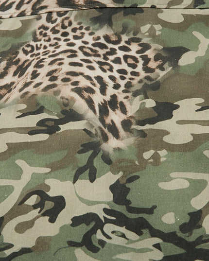 TALKLESSFASHION Jiayiku 2026 new fake two-piece floral shirt Hawaiian vacation American retro leopard print camouflage shirt long sleeves