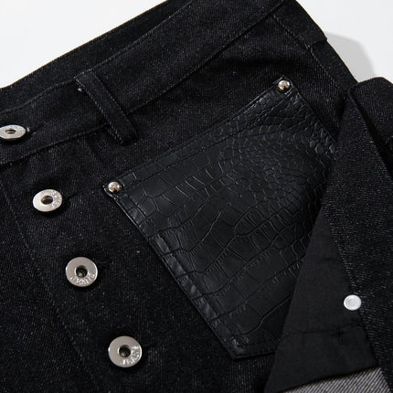 TALKLESSFASHION Jiayiku 2026 new product American retro high-quality heavy wash denim jacket patchwork jacket