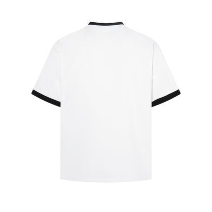 TALKLESSFASHION Jiayiku 2026 new summer T-shirts, Korean niche personality couple T-shirts, short-sleeved waffle base shirts, men and women