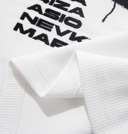 THETLSTUDIO Jiayiku 2026 new summer T-shirts, Korean niche personality couple T-shirts, short-sleeved waffle base shirts, men and women