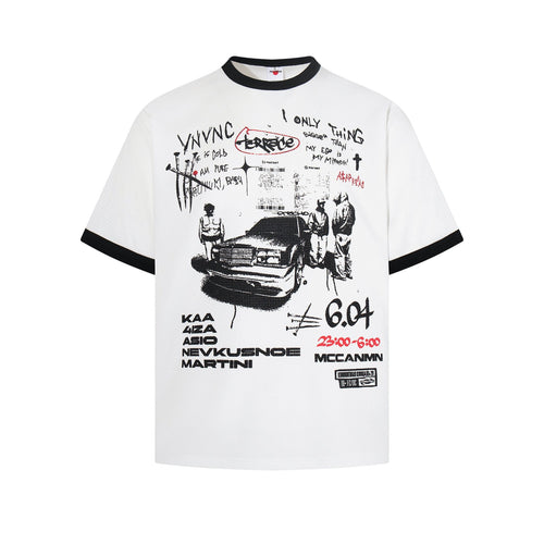 THETLSTUDIO Jiayiku 2026 new summer T-shirts, Korean niche personality couple T-shirts, short-sleeved waffle base shirts, men and women