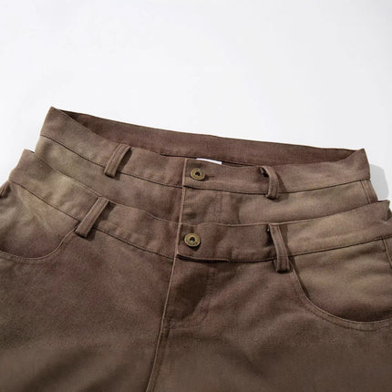 TALKLESSFASHION Jiayiku 2026 new wasteland style American high street dirty dye washed rivet jeans wide-leg cargo logging pants
