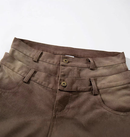 THETLSTUDIO Jiayiku 2026 new wasteland style American high street dirty dye washed rivet jeans wide-leg cargo logging pants