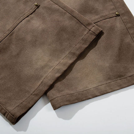 TALKLESSFASHION Jiayiku 2026 new wasteland style American high street dirty dye washed rivet jeans wide-leg cargo logging pants