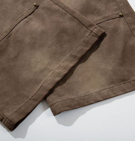 THETLSTUDIO Jiayiku 2026 new wasteland style American high street dirty dye washed rivet jeans wide-leg cargo logging pants