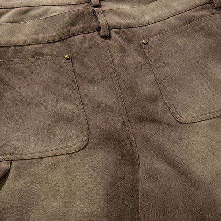 TALKLESSFASHION Jiayiku 2026 new wasteland style American high street dirty dye washed rivet jeans wide-leg cargo logging pants