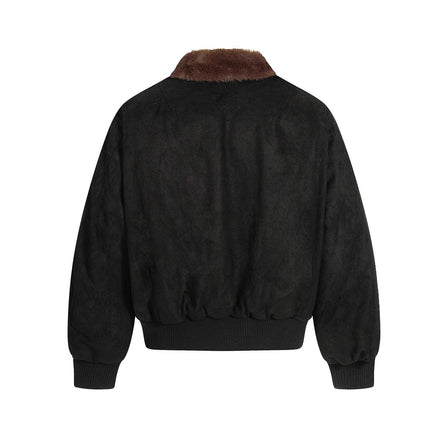 TALKLESSFASHION Jiayiku Men's 2025 New Winter Warm Padded Jacket American Flight Jacket Old Money Style Suede Padded Jacket