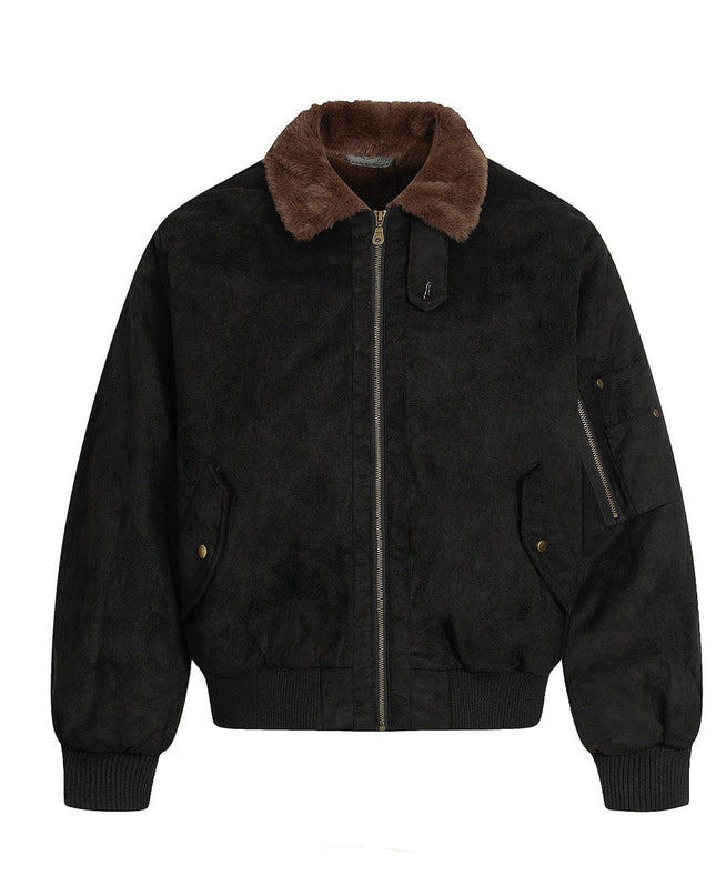 TALKLESSFASHION Jiayiku Men's 2025 New Winter Warm Padded Jacket American Flight Jacket Old Money Style Suede Padded Jacket