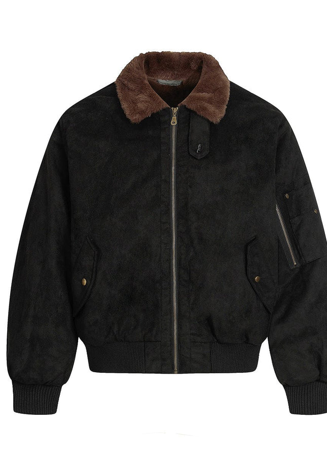 TALKLESSFASHION Jiayiku Men's 2025 New Winter Warm Padded Jacket American Flight Jacket Old Money Style Suede Padded Jacket