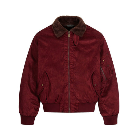 TALKLESSFASHION Jiayiku Men's 2025 New Winter Warm Padded Jacket American Flight Jacket Old Money Style Suede Padded Jacket