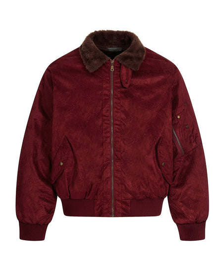 TALKLESSFASHION Jiayiku Men's 2025 New Winter Warm Padded Jacket American Flight Jacket Old Money Style Suede Padded Jacket
