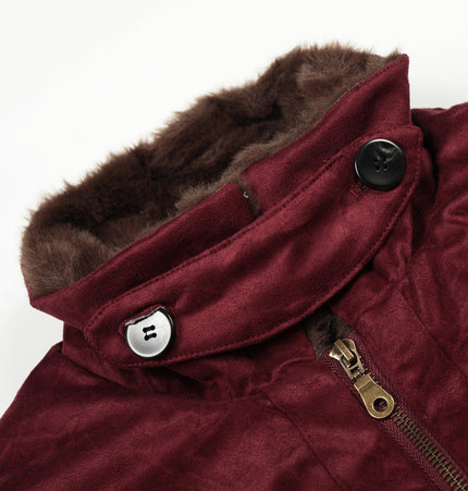 TALKLESSFASHION Jiayiku Men's 2025 New Winter Warm Padded Jacket American Flight Jacket Old Money Style Suede Padded Jacket