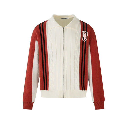 THETLSTUDIO Jiayiku men's clothing 2025 autumn new Korean lazy campus style striped knitwear motorcycle sweater base layer