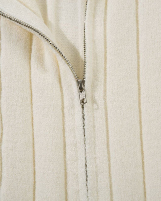 TALKLESSFASHION Jiayiku men's clothing 2025 autumn new Korean lazy campus style striped knitwear motorcycle sweater base layer