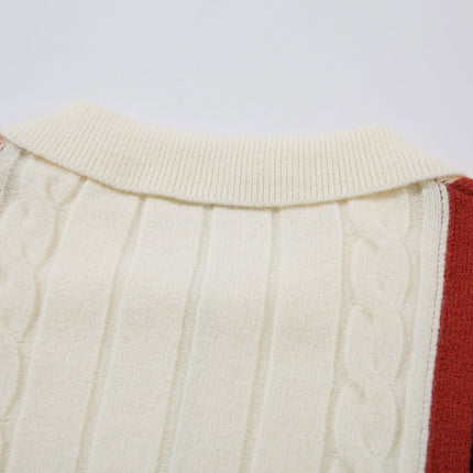 TALKLESSFASHION Jiayiku men's clothing 2025 autumn new Korean lazy campus style striped knitwear motorcycle sweater base layer