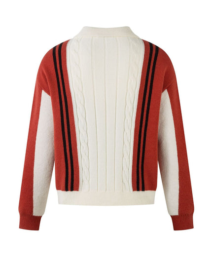 TALKLESSFASHION Jiayiku men's clothing 2025 autumn new Korean lazy campus style striped knitwear motorcycle sweater base layer