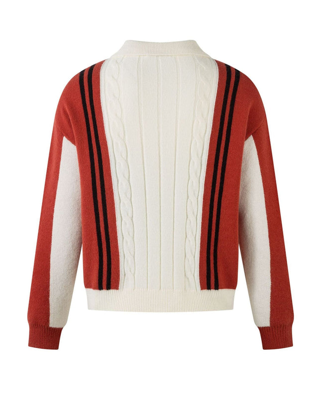 TALKLESSFASHION Jiayiku men's clothing 2025 autumn new Korean lazy campus style striped knitwear motorcycle sweater base layer