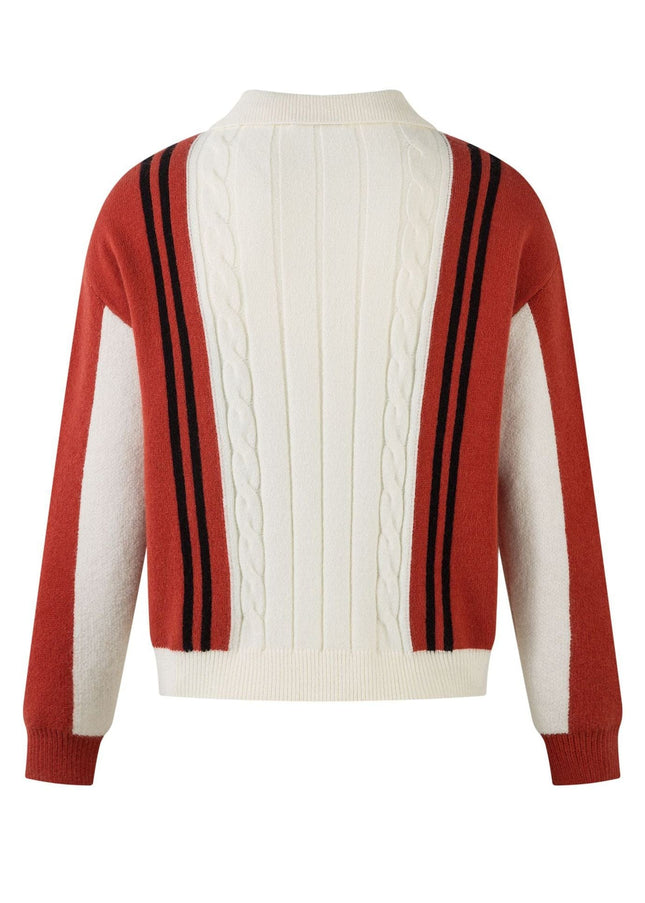 TALKLESSFASHION Jiayiku men's clothing 2025 autumn new Korean lazy campus style striped knitwear motorcycle sweater base layer