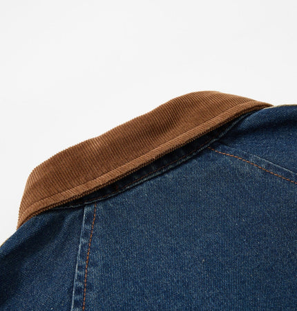 THETLSTUDIO Jiayiku Men's Spring 2026 New American Campus Style Retro Washed Denim Shirt National Tide Embroidered Shirt