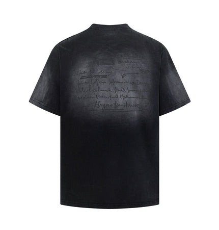 THETLSTUDIO Jiayiku Men's Summer 2026 New American Street Hip Hop Trendy Brand Tee Cultural Shirt Dark Washed T-Shirt