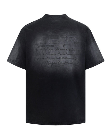 TALKLESSFASHION Jiayiku Men's Summer 2026 New American Street Hip Hop Trendy Brand Tee Cultural Shirt Dark Washed T-Shirt