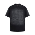 TALKLESSFASHION Jiayiku Men's Summer 2026 New American Street Hip Hop Trendy Brand Tee Cultural Shirt Dark Washed T-Shirt