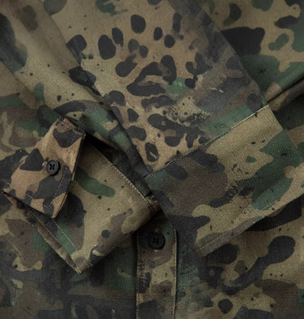 THETLSTUDIO Jiayiku's 2026 new American street trendy brand leopard print camouflage shirt long-sleeved ins trendy street ruffian shirt