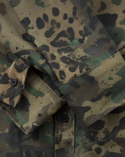 TALKLESSFASHION Jiayiku's 2026 new American street trendy brand leopard print camouflage shirt long-sleeved ins trendy street ruffian shirt
