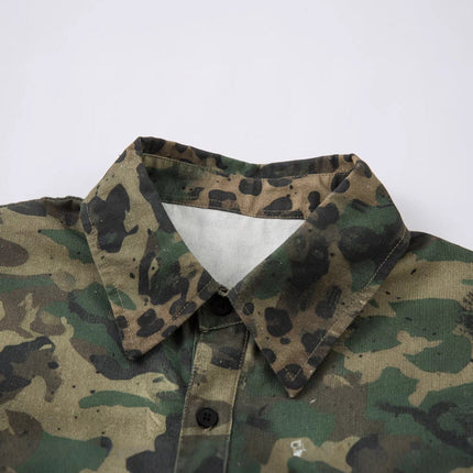TALKLESSFASHION Jiayiku's 2026 new American street trendy brand leopard print camouflage shirt long-sleeved ins trendy street ruffian shirt