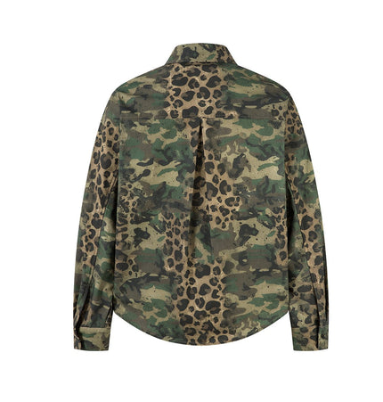 THETLSTUDIO Jiayiku's 2026 new American street trendy brand leopard print camouflage shirt long-sleeved ins trendy street ruffian shirt