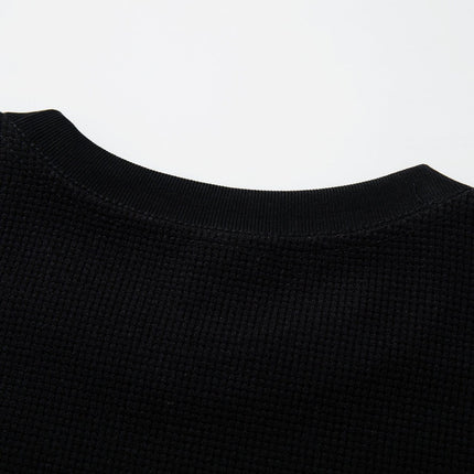 TALKLESSFASHION Jiayiku's 2026 new American street trendy brand tee dark punk print T-shirt waffle short-sleeved top