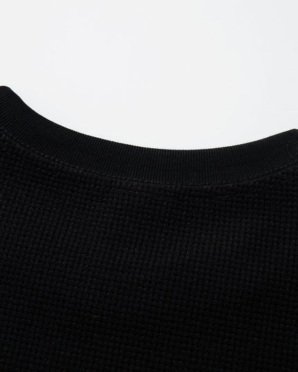 TALKLESSFASHION Jiayiku's 2026 new American street trendy brand tee dark punk print T-shirt waffle short-sleeved top