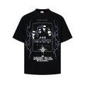 TALKLESSFASHION Jiayiku's 2026 new American street trendy brand tee dark punk print T-shirt waffle short-sleeved top