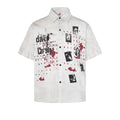 TALKLESSFASHION Jiayiku's 2026 new American wasteland style dirty dyeing distressed niche design short-sleeved shirt ins trendy ruffian
