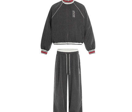 TALKLESSFASHION Jiayiku's 2026 new arrivals, American drapes, striped suit pants, old money, handsome ruffians, Yamamoto pants, loose slacks
