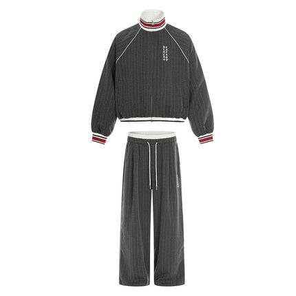 TALKLESSFASHION Jiayiku's 2026 new arrivals, American drapes, striped suit pants, old money, handsome ruffians, Yamamoto pants, loose slacks