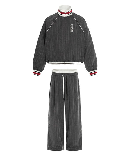 TALKLESSFASHION Jiayiku's 2026 new arrivals, American drapes, striped suit pants, old money, handsome ruffians, Yamamoto pants, loose slacks