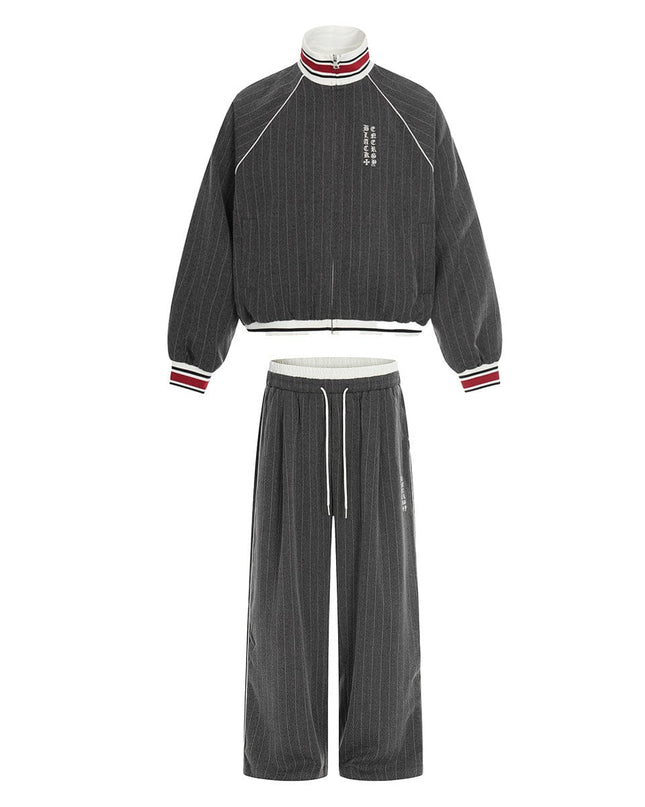 TALKLESSFASHION Jiayiku's 2026 new arrivals, American drapes, striped suit pants, old money, handsome ruffians, Yamamoto pants, loose slacks