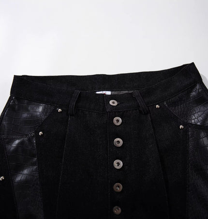 THETLSTUDIO Jiayiku's 2026 new arrivals, American high street RO style, special-shaped deconstruction, motorcycle-style personalized jeans, loose wide-leg pants