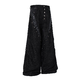 THETLSTUDIO Jiayiku's 2026 new arrivals, American high street RO style, special-shaped deconstruction, motorcycle-style personalized jeans, loose wide-leg pants