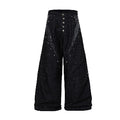 TALKLESSFASHION Jiayiku's 2026 new arrivals, American high street RO style, special-shaped deconstruction, motorcycle-style personalized jeans, loose wide-leg pants