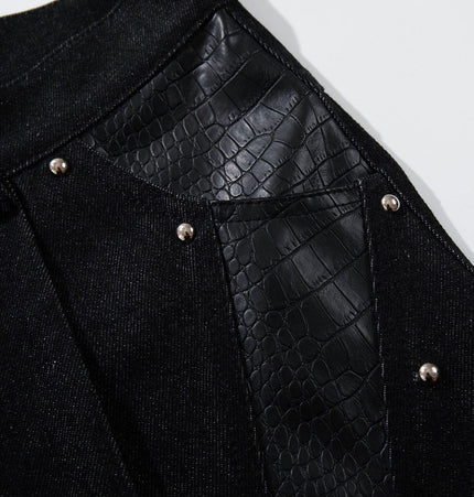THETLSTUDIO Jiayiku's 2026 new arrivals, American high street RO style, special-shaped deconstruction, motorcycle-style personalized jeans, loose wide-leg pants