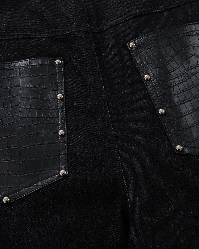 TALKLESSFASHION Jiayiku's 2026 new arrivals, American high street RO style, special-shaped deconstruction, motorcycle-style personalized jeans, loose wide-leg pants